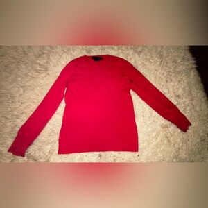 Women's Bright Pink V-Neck Shirt/Sweater